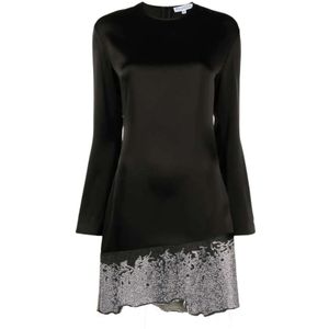 JW Anderson, Dames, Jurken, Zwart, Maat: 2XS Satijn,