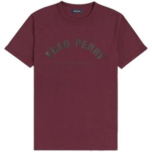 Fred Perry, Heren, Tops, Rood, Maat: L Katoen,