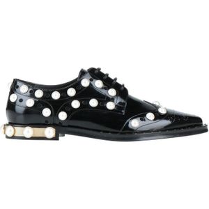 Dolce & Gabbana, Dames, Schoenen, Zwart, Maat: 37 EU Leer,