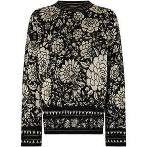 Roberto Cavalli, Heren, Truien, Zwart, Maat: M Wol,