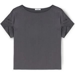 Motivi, Dames, Blouses & Shirts, Grijs, Maat: XS Satijn,