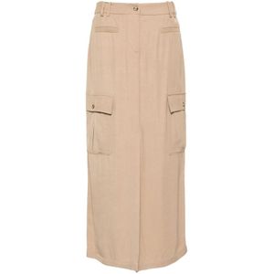 Ermanno Scervino, Dames, Rokken, Beige, Maat: S Viscose,