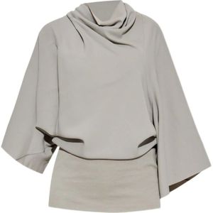 Rick Owens, Dames, Blouses & Shirts, Beige, Maat: XS Leer,