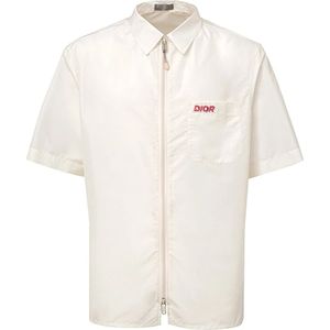 Dior, Heren, Overhemden, Wit, Maat: L Zijde,