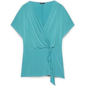 Fiorella Rubino, Dames, Blouses & Shirts, Groen, Maat: XS Poliester,