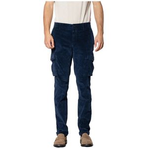 Mason's, Heren, Broeken, Blauw, Maat: S Katoen,