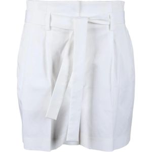 Eleventy, Dames, Korte broeken, Wit, Maat: S Denim,