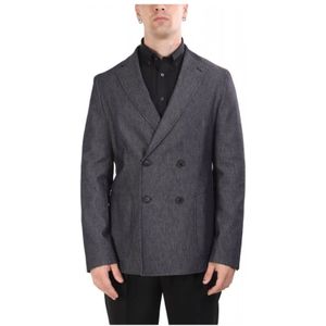 Slim fit 2-knoops colbert van een katoenmix, model 'HANRY'