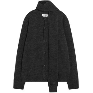 MM6 Maison Margiela, Heren, Truien, Grijs, Maat: S Wol,