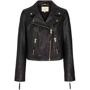 Lollys Laundry, Dames, Jassen, Zwart, Maat: XS Leer,