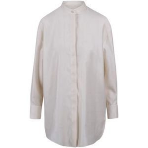 Max Mara, Dames, Blouses & Shirts, Wit, Maat: 2XS Katoen,