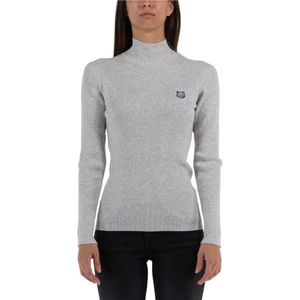Maison Kitsuné, Dames, Truien, Grijs, Maat: M Wol,