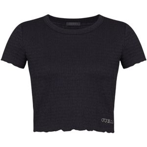 Guess, Dames, Tops, Zwart, Maat: S Poliester,