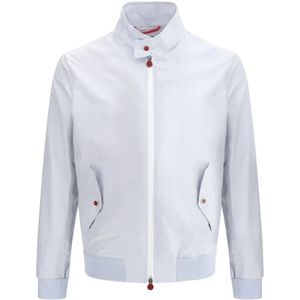 Kiton, Heren, Jassen, Blauw, Maat: M Poliester,