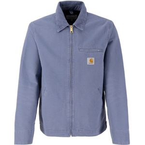 Carhartt Wip, Heren, Jassen, Blauw, Maat: S Katoen,