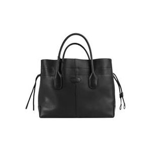 Tod's Zwarte Leren Tas - Noir , Black , Dames , Maat: ONE Size