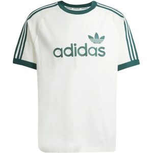 Adidas, Heren, Tops, Wit, Maat: M Katoen,