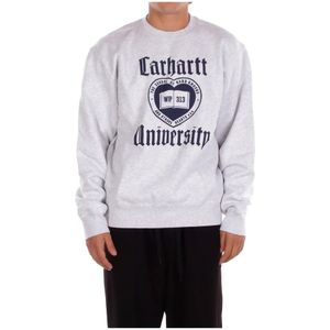 Carhartt Wip, Heren, Sweatshirts & Hoodies, Grijs, Maat: M Katoen,