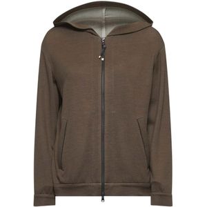 Brunello Cucinelli, Dames, Sweatshirts & Hoodies, Bruin, Maat: S Katoen,