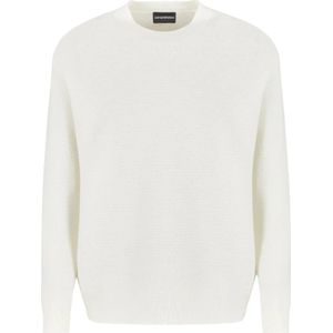 Emporio Armani, Heren, Truien, Wit, Maat: L Wol,