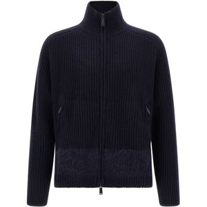 Dsquared2, Heren, Truien, Blauw, Maat: XL Wol,