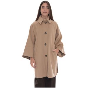 Weekend Max Mara, Dames, Mantels, Bruin, Maat: S Zijde,