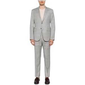 Emporio Armani, Heren, Pakken, Grijs, Maat: L Wol,