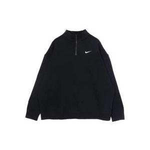 Nike Klassieke Trend Fleece Quarter Zip Sweater , Black , Dames , Maat: L