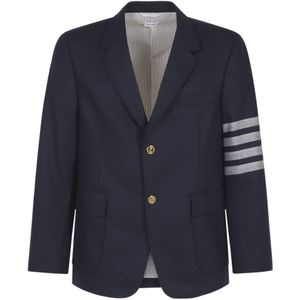 Thom Browne, Heren, Jassen, Blauw, Maat: L Katoen,