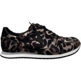 Kennel & Schmenger - Sneakers Laag - Lichtbruin Donkerbruin Zwart - Dierenprint