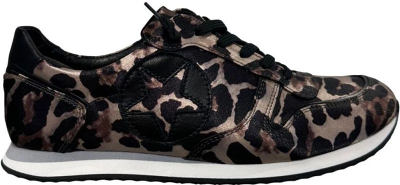 Kennel & Schmenger - Sneakers Laag - Lichtbruin Donkerbruin Zwart - Dierenprint