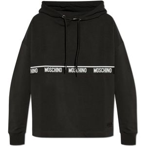 Moschino, Dames, Sweatshirts & Hoodies, Zwart, Maat: S Katoen,