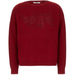 Max Mara, Dames, Truien, Rood, Maat: XL Wol,