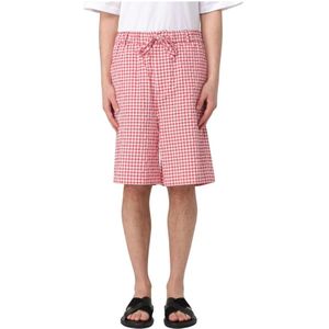 Marni, Heren, Korte broeken, Rood, Maat: M Katoen,
