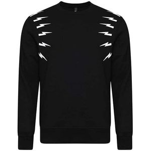 Neil Barrett, Heren, Sweatshirts & Hoodies, Zwart, Maat: S Katoen,