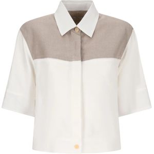 Max Mara, Dames, Blouses & Shirts, Beige, Maat: S