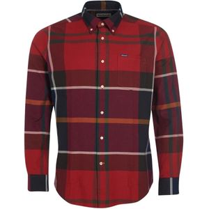 Barbour, Heren, Overhemden, Rood, Maat: M Leer,