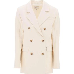 Loulou Studio, Dames, Jassen, Beige, Maat: S Katoen,