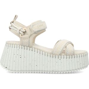 Chloé, Dames, Schoenen, Wit, Maat: 40 EU