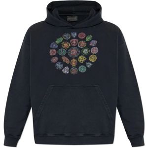 Balenciaga, Heren, Sweatshirts & Hoodies, Zwart, Maat: S Katoen,