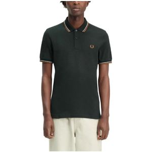 Fred Perry, Heren, Tops, Groen, Maat: S Katoen,