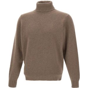 Filippo De Laurentiis, Heren, Truien, Bruin, Maat: 2XL Wol,