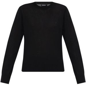 Dsquared2, Dames, Truien, Zwart, Maat: M Wol,