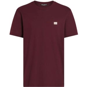 Dolce & Gabbana, Heren, Tops, Rood, Maat: L Katoen,