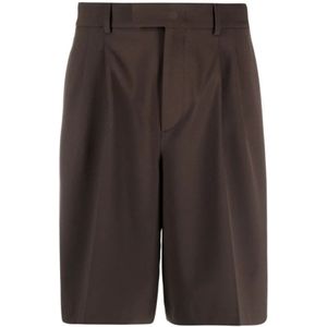 Valentino, Heren, Korte broeken, Bruin, Maat: M Leer,