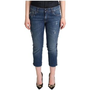 Dolce & Gabbana - Cropped Denim Jeans - Blauw - Dames