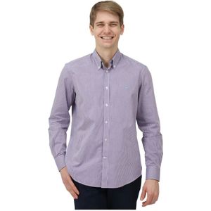 Harmont & Blaine, Heren, Overhemden, Paars, Maat: M Katoen,