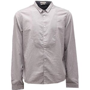 Cycle, Heren, Overhemden, Grijs, Maat: L Katoen,