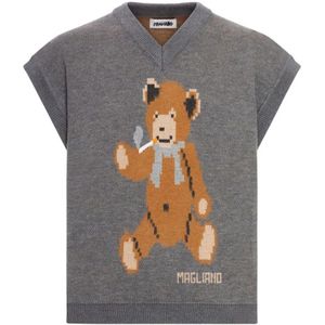 Magliano, Heren, Truien, Grijs, Maat: L Wol,