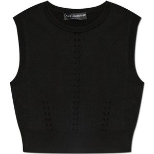 Dolce & Gabbana, Dames, Truien, Zwart, Maat: XS